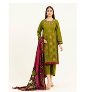 Three piece khaddar suit